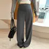 Pantalones de maternidad para otoño, pantalones rectos de pierna ancha, nuevo modelo 2026, no aprietan durante el embarazo, leggings casuales para mujer