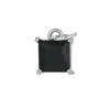 Lujo ligero moda transfronteriza DIY accesorios para joyería colgante de piedra de nacimiento cuadrada circonita collar pulsera accesorio charm