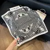 Pañuelo de Seda 70 Cuadrado Moda Coreana de Alta Gama Versátil Profesional Seda Sintética Pequeño Pañuelo de Cuello Estampado Retro Pañuelo de Seda para Mujer