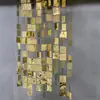 Fio de Lantejoula para Casamento Redondo Losango Quadrado Decoração de Palco Decoração de Teto de Casamento Cortina Dourada Prateada Vermelha