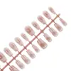 Polvo para Manicura Crystal Blanco Brillante Francés Ojo de Gato Estilo Princesa Lindo Estilo Girly Uñas Removibles Portables 30 Piezas
