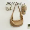 Bolsa Transversal Minimalista Estilo Coreano para Casal com Toque Descontraído, Bolsa Formato Dumpling Lua Cheia Crescente, Bolsa de Ombro para Festa de Estudante Viagem de Férias