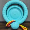 Juguete para morder perro Juguete para mascotas Eva con Cuerda Pelota de Entrenamiento para Divertir al Perro Frisbee Anillo de Arrastre para Entrenamiento de Perros Pelota para Mascotas Molar Resistente a Mordeduras