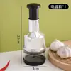 Cortador de ajo multifuncional, rebanador de verduras, cuchillo de ajo manual, utensilios de cocina, machacador de ajo de acero inoxidable para el hogar