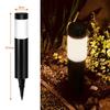 Lâmpada de gramado cilíndrica solar transfronteiriça de encaixe em aço inoxidável para iluminação de caminho de jardim externo