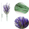 Flor Artificial Amazon Cross-Border Flor de Lavanda com 5 Pétalas Exterior Anti-UV Planta de Plástico Imitação Flor Falsa Flor Seca