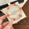 2025 Nuevo Estilo Dulce Femenino Pulsera Rosa Estilo Chino Venta al por Mayor Rosa Flor de Cerezo Exquisito Regalo para Mejor Amiga Novia Joyería