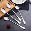 Cuchara de mango largo cuchara para remover café cuchara pequeña acero inoxidable japonés palo agitador extendido cuchara para café miel mango largo cuchara larga