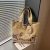 Bolso Nuevo de Lona de Gran Capacidad para Mujer, Bolso de Hombro Casual y de Moda para Clase y Viajes Diarios, Bolso Tote Nuevo, Bolso de Mano Nuevo para Compras