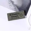 Patches de Tecido com Marca Registrada Impressa Transfronteiriça Patches DIY para Sapatos e Chapéus Acessórios para Bolsas de Roupa Etiquetas de Couro com Letras em Inglês Fabricante Atacado