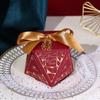 Nueva Caja de Dulces para Boda con Lazo Geométrico Caja Creativa de Dulces de Perla Caja de Empaque para Recuerdos de Boda
