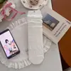 Meias Bolha Finas de Seda para Primavera e Verão Estilo Ballet com Renda, Levemente Respiráveis, Meias Frescas na Altura da Panturrilha, Meias Mesh Afuniladas com Efeito Slouch