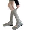 25 Juego de Medias de Pie Nuevas de Primavera y Verano Color Macarrón Coreano Color Sólido Calcetines con Volantes de Oreja de Madera Calcetines Versátiles