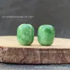 Cuentas Verdes de Jadeíta con Base Blanca, Cuentas Verdes Solares en Forma de Barril, Cuentas Espaciadoras, Accesorios para Joyería de Jade, Venta al por Mayor de Artículos Culturales y Espirituales