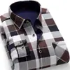 Camisas Cálidas Genuinas al por Mayor para Hombres de Mediana Edad en Otoño e Invierno, Ropa de Papá Holgada y sin Planchar, Camisas de Terciopelo Engrosadas de una Sola Pieza