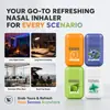Versión en Inglés Transfronteriza Inhalador Nasal de Doble Agujero Aceite Refrescante Nasal Herramienta Antisueño para Clase, Desvelarse, Conducir Larga Distancia