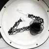 Colar de Renda Doce e Cool para Menina Picante Gargantilha em Camadas Corrente de Clavícula Corrente para Pescoço Joia Transfronteiriça Coleção Preta 2