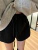 Pantalones cortos de lana de cordero engrosada para otoño e invierno, cintura elástica, versátiles, para llevar debajo de las botas G1174