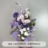 Arreglo de Piso para Boda Púrpura Romántico Banquete de Compromiso Diseño Salón de Bodas Escenario Guía de Camino Flor Decoración de Boda Arte Floral Artificial