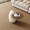 Mesa de centro para sala de estar estilo creme para casas pequenas, novo design minimalista moderno de luxo leve, mesa de centro artística