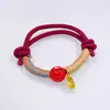 Doze Signos do Zodíaco Pulseiras de Cinábrio Genuíno de Alta Qualidade Tecidas à Mão, Cinábrio de Alto Teor Atacado
