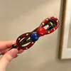 Pinza de plátano con lazo estilo coreano, pinza vertical, pinza de garra para coleta alta, tamaño grande para cabello grueso, pasador para mujer, pinza para la parte posterior de la cabeza, accesorio para el cabello