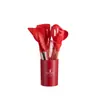 Juego de 12 piezas de utensilios de cocina de silicona con mango de madera con cubo de almacenamiento, resistente a altas temperaturas, sartén antiadherente, espátula de silicona, cucharón para sopa, utensilios de cocina para cocinar