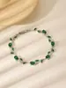 Nova Pulseira de Cor Dourada 18K Banhada a Cobre, Design Simples em Forma de Folha, Elegante, Nicho, Versátil, E-commerce Transfronteiriço Europeu e Americano