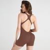 Nuevo Transfronterizo Europeo y Americano de una Pieza Ropa de Yoga Sin Costuras Espalda Hueca Espalda Hermosa Levantamiento de Glúteos Mono Deportivo de Entrenamiento