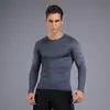 Ropa Deportiva para Correr al Aire Libre Otoño e Invierno Hombres Manga Larga Fitness Secado Rápido Compresión Ajustada Ropa de Entrenamiento de Baloncesto Venta Directa de Fábrica
