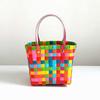 Nova Bolsa Tecida, Cesto Tecido Colorido, Bolsa de Mão, Cesto de Presente, Cesto Infantil, Bolsa Pequena Feminina, Bolsa de Praia para Fotos