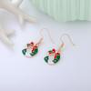 Aretes de Navidad Aretes de botón de Navidad Copo de nieve Año Nuevo Dibujos animados Árbol de Navidad Aretes colgantes Lote mixto Elementos navideños