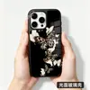 América Latina Mais Vendido Doce Refrescante Retro Estampa de Leopardo Borboleta iPhone17 Moldura Preta Capa Protetora 18pm Estilo Artístico Capa de Celular