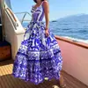 2026 Verano Nueva Ropa de Mujer Europea y Americana Comercio Exterior Moda Temperamento Elegante Sin Mangas Tirantes Finos Cintura Ceñida Dobladillo de Falda Grande Vestido