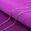 Cadena de eslabones finos O de platino electrochapado cruzada, la más vendida importada de Europa y América, collar de plata para mujer, accesorio de moda, venta al por mayor desde el fabricante