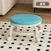 Taburete Pequeño Giratorio con Ruedas para Uso Doméstico, Taburete Bajo con Soporte Lumbar, Respaldo Acolchado Grueso Silencioso y Suave, Silla Pequeña con Ruedas para Movilidad y Estar Sentado Largo