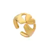 Anillo de acero de titanio con apertura transfronteriza sin decoloración, diseño femenino con sentido de personalidad, anillo de pareja simple, anillo de acero inoxidable al por mayor