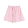 Conjunto de Camisa de Manga Larga Suelta con Cuello Polo, Botones y Bolsillo + Shorts para Mujer, Moda Europea y Americana 2026 F526056