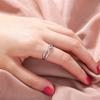 Anillo de compromiso con circonita cúbica, ideal para bodas, compromisos y compromisos, estilo europeo y americano.