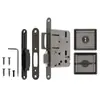 Cerradura de Puerta Corredera Oculta Personalizada para Comercio Exterior, Cerradura Cuadrada para Puerta Corredera, Manija de Empujar-Tirar para Puerta Corredera Oculta