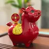 Tendencia Nacional Creativo Festivo Caballo Rojo Cerámica Adorno para Buena Fortuna, Mascota de Té, Decoración Regalo Oficina en Casa