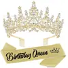 Amazon Aleación Corona de Fénix Tiara Niña Diamante Fiesta de Cumpleaños Novia Set Xiuhe Pasador Venta al por Mayor
