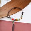 Pulsera de Cerámica de Jingdezhen Estilo Nacional Antiguo con Cuentas Joyería Nuevo Estilo Chino Combinable Chica Fresca Tejida a Mano
