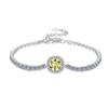 Pulsera de Plata Esterlina de Venta Caliente Transfronteriza Moda Circonio de Alto Color Moissanita Cierre de Langosta Pulsera Ajustable Joyería para Mujer Venta al por Mayor