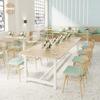 Restaurante Occidental de Cadena Snacks Tienda de Té con Leche Mesas y Sillas de Madera Maciza Área de Descanso Cubierta de Negociación Cafetería Tienda de Postres Mesas y Sillas
