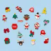 Parche de Muñeco de Nieve Navideño Pequeño de Dibujos Animados de Goma Blanda de PVC Decoración DIY para Zapatillas, Accesorios para Fundas de Teléfono y Accesorios para Zuecos