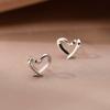 Pendientes de plata de ley 999 con diseño de amor para mujer, estilo novedoso de 2025, de alta calidad y diseño de nicho.