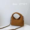 Bolsas para Mujer 2026 Nuevo Celebridad de Internet Coreana Bolso Tejido con Cadena Retro Set Bolso de Mano Bolso de Hombro Cruzado de Cuerpo Trendy