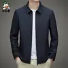 Nueva Chaqueta de Primavera y Otoño 2023 para Hombre de Negocios con Solapas Chaqueta Delgada Casual para Padre de Mediana Edad