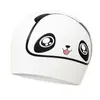 Gorro de natación de silicona para niños al por mayor para niños y niñas cabello largo sin cabeza natación caliente manantial caricatura tamaño grande gorro infantil generación cabello